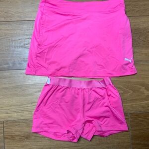 Puma Pink Tennis Skirt with Removable Undershorts